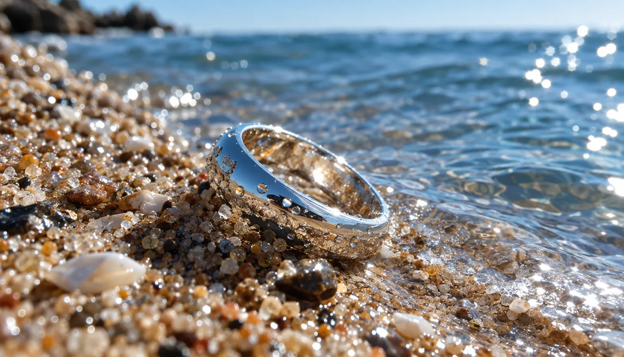 Что делает с серебряным кольцом морская вода